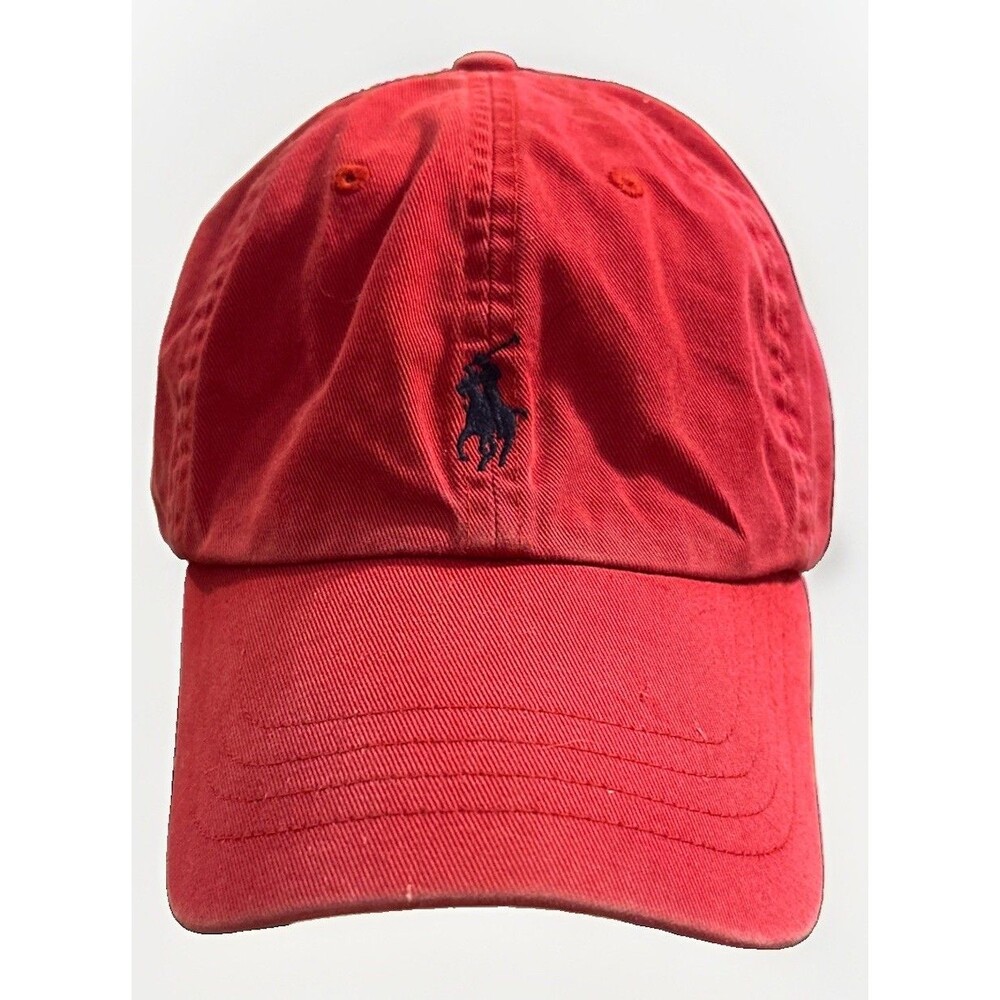 Polo Ralph Lauren Hat Red / Blue Adjustable Dad Cap Strap Navy Pony OS